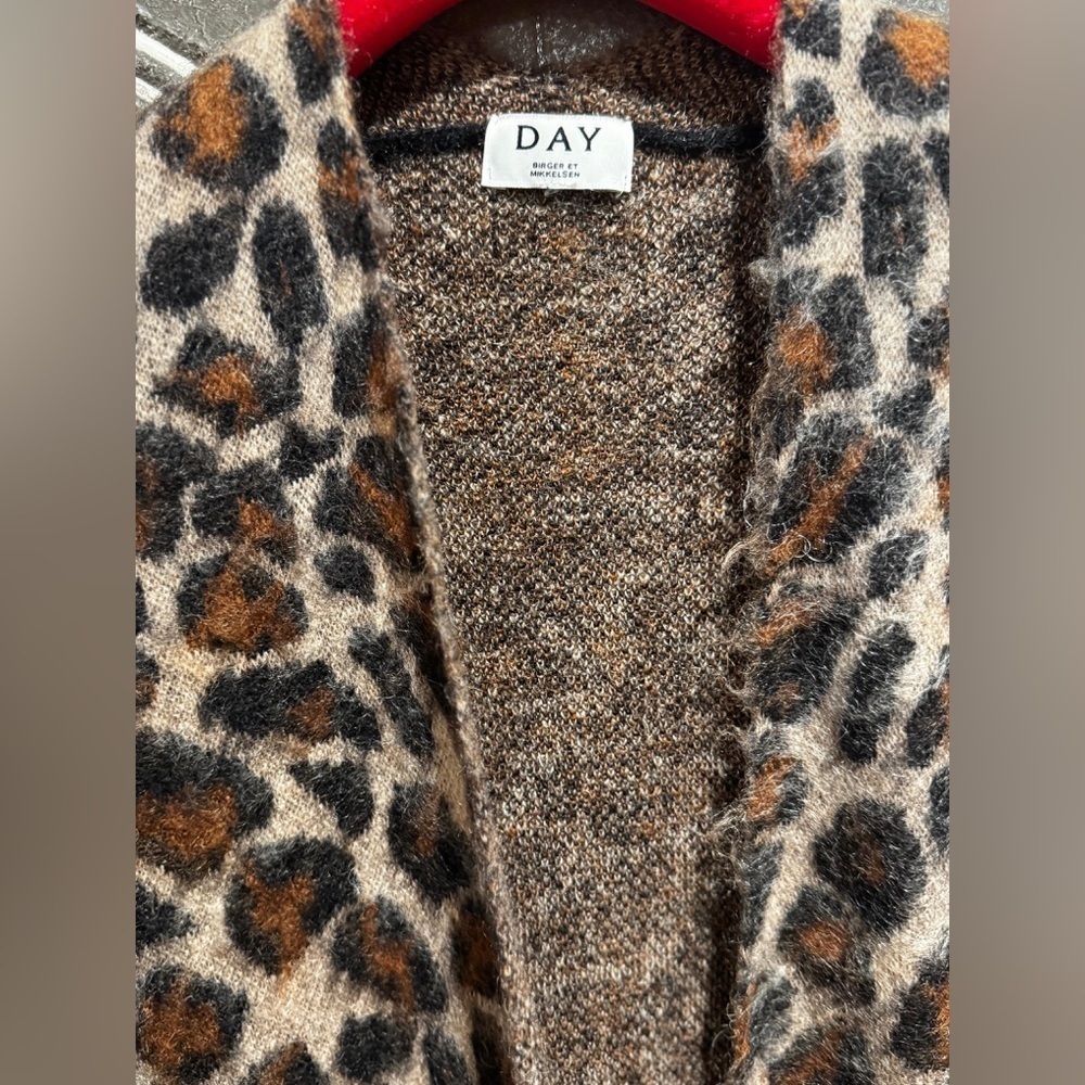 NWOT day Birger ET Mikkelsen Leopard Print Women's cardigan size S-M - Picture 5 of 5